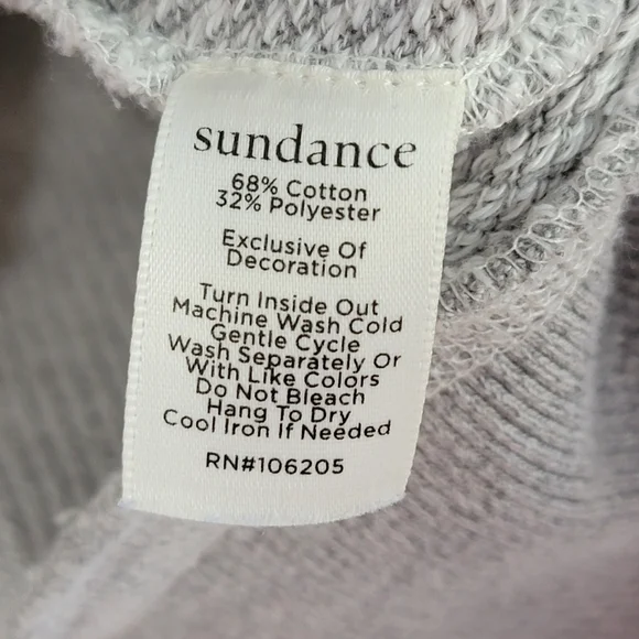 Sundance Annabeth Zip Hoodie Floral Embroidered Gray Women's Size Small - Picture 9 of 10